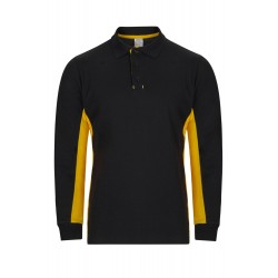 Polo de trabajo color Negro/Amarillo, ref. 105514_00/17, Velilla