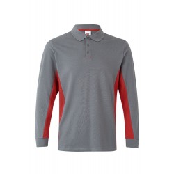 Polo de trabajo color Gris/rojo, ref. 105514_08/12, Velilla
