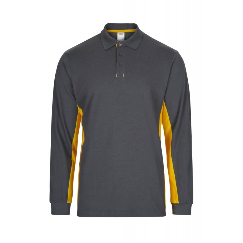 Polo de trabajo color Gris/Amarillo, ref. 105514_08/17, Velilla