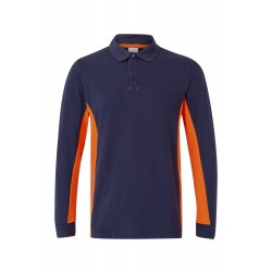 Polo de trabajo color Azul marino/naranja, ref. 105514_61/16, Velilla