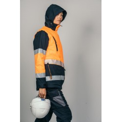 Parka encastrable alta visibilidad MUJER KINGSMANN STARLIGHT, Azul Marino con... 5