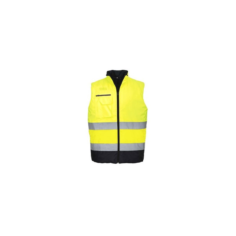 Chaleco acolchado amarillo de alta visibilidad, ref. S267, PORTWEST