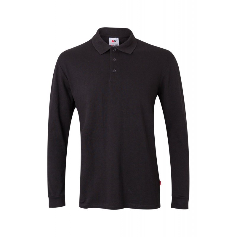Polo manga larga negro, ref. 105503, Velilla