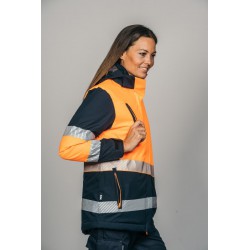 Parka alta visibilidad MUJER KINGSMANN STARLIGHT con guata, Azul Marino con... 3