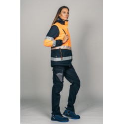 Parka alta visibilidad MUJER KINGSMANN STARLIGHT con guata, Azul Marino con... 7