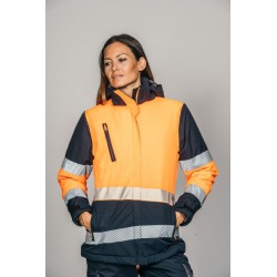 Parka alta visibilidad MUJER KINGSMANN STARLIGHT con guata, Azul Marino con... 8