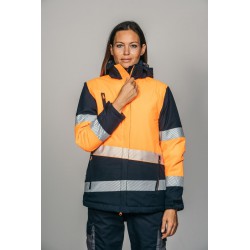 Parka alta visibilidad MUJER KINGSMANN STARLIGHT con guata, Azul Marino con... 9