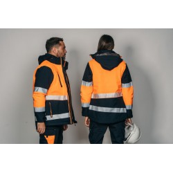 Parka alta visibilidad MUJER KINGSMANN STARLIGHT con guata, Azul Marino con... 10