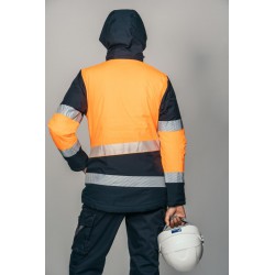 Parka alta visibilidad MUJER KINGSMANN STARLIGHT con guata, Azul Marino con... 12