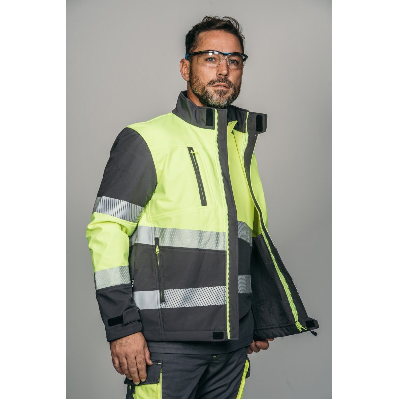 Polar Softshell alta visibilidad HOMBRE KINGSMANN STARLIGHT, Gris con...