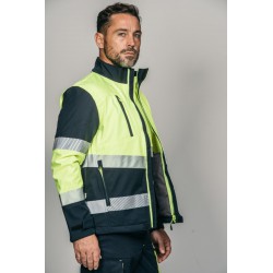 Polar Softshell alta visibilidad HOMBRE KINGSMANN STARLIGHT, Azul Marino con... 3