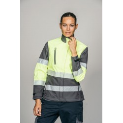 Polar Softshell alta visibilidad MUJER KINGSMANN STARLIGHT, Gris con Amarillo... 4