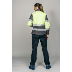 Polar Softshell alta visibilidad MUJER KINGSMANN STARLIGHT, Gris con Amarillo... 5