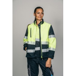 Polar Softshell alta visibilidad MUJER KINGSMANN STARLIGHT, Azul Marino con... 2