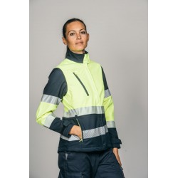 Polar Softshell alta visibilidad MUJER KINGSMANN STARLIGHT, Azul Marino con... 3