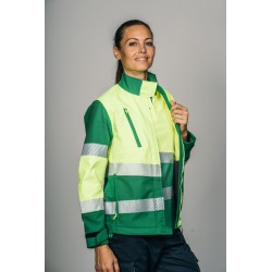 Polar Softshell alta visibilidad MUJER KINGSMANN STARLIGHT, Verde con... 3