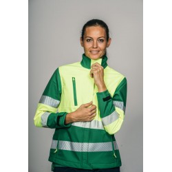 Polar Softshell alta visibilidad MUJER KINGSMANN STARLIGHT, Verde con... 4