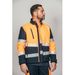 Polar Softshell alta visibilidad HOMBRE KINGSMANN STARLIGHT, Azul Marino con...