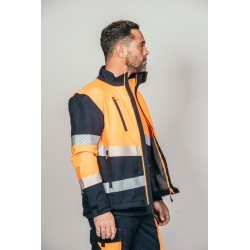 Polar Softshell alta visibilidad HOMBRE KINGSMANN STARLIGHT, Azul Marino con... 2