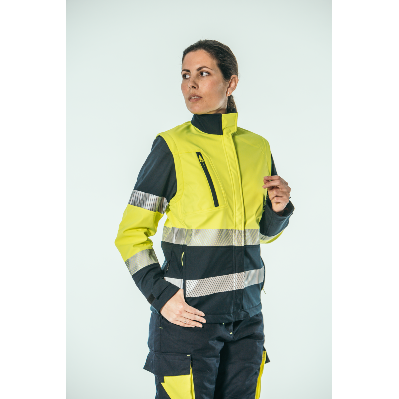 Polar Softshell alta visibilidad MUJER KINGSMANN STARLIGHT mangas...