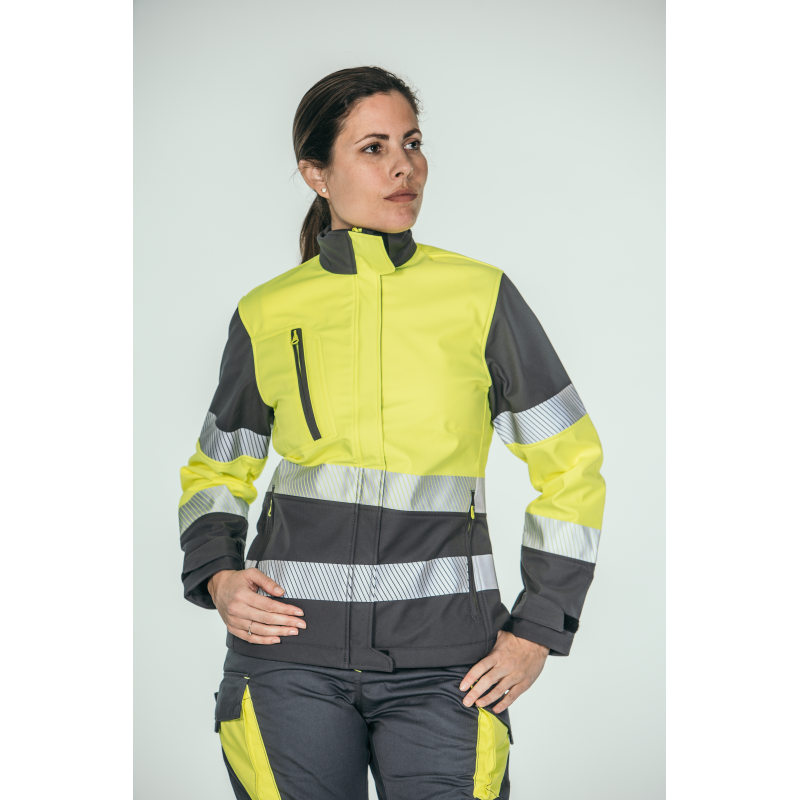 Polar Softshell alta visibilidad MUJER KINGSMANN STARLIGHT mangas...