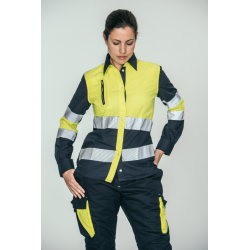 Camisa alta visibilidad MUJER KINGSMANN STARLIGHT manga larga, Azul Marino... 2