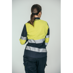 Camisa alta visibilidad MUJER KINGSMANN STARLIGHT manga larga, Azul Marino... 5