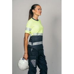 Camiseta alta visibilidad MUJER KINGSMANN STARLIGHT manga corta, Azul Marino... 3