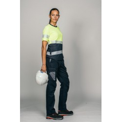 Camiseta alta visibilidad MUJER KINGSMANN STARLIGHT manga corta, Azul Marino... 4