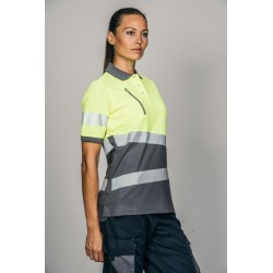 Polo alta visibilidad MUJER KINGSMANN STARLIGHT manga corta 100% Poliéster,... 2