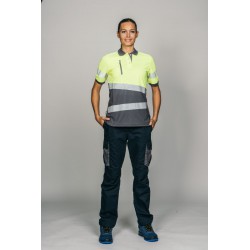 Polo alta visibilidad MUJER KINGSMANN STARLIGHT manga corta 100% Poliéster,... 4