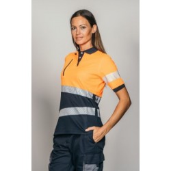 Polo alta visibilidad MUJER KINGSMANN STARLIGHT manga corta 100% Poliéster,... 2