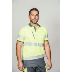 Polo alta visibilidad HOMBRE KINGSMANN STARLIGHT manga corta 100% Poliéster,...