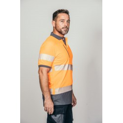 Polo alta visibilidad HOMBRE KINGSMANN STARLIGHT manga corta 100% Poliéster,... 2