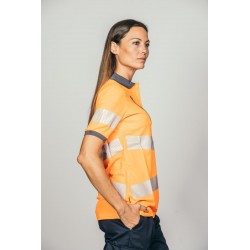 Polo alta visibilidad MUJER KINGSMANN STARLIGHT manga corta 100% Poliéster,... 2