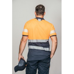 Polo alta visibilidad HOMBRE KINGSMANN STARLIGHT manga corta 65/35, Azul... 2