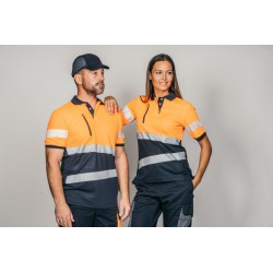 Polo alta visibilidad MUJER KINGSMANN STARLIGHT manga corta 65/35, Azul... 5