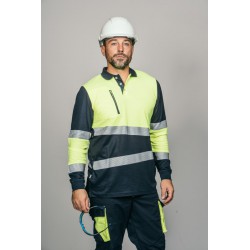 Polo alta visibilidad HOMBRE KINGSMANN STARLIGHT manga larga 100% Poliéster,...