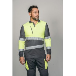 Polo alta visibilidad HOMBRE KINGSMANN STARLIGHT manga larga 100% Poliéster,...