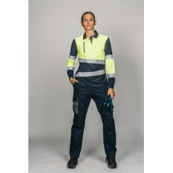 Polo alta visibilidad MUJER KINGSMANN STARLIGHT manga larga 100% Poliéster,... 4