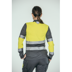 Polo alta visibilidad MUJER KINGSMANN STARLIGHT manga larga 100% Poliéster,... 2