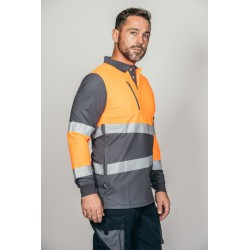 Polo alta visibilidad HOMBRE KINGSMANN STARLIGHT manga larga 100% Poliéster,... 4