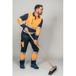 Polo alta visibilidad HOMBRE KINGSMANN STARLIGHT manga larga 100% Poliéster,... 3