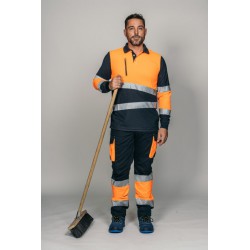 Polo alta visibilidad HOMBRE KINGSMANN STARLIGHT manga larga 100% Poliéster,... 4