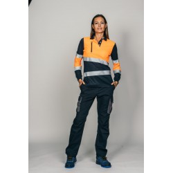 Polo alta visibilidad MUJER KINGSMANN STARLIGHT manga larga 100% Poliéster,... 4