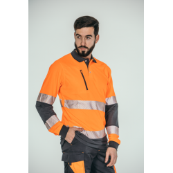 Polo alta visibilidad HOMBRE KINGSMANN STARLIGHT manga larga 100% Poliéster,...