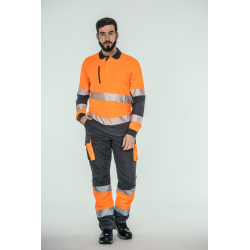 Polo alta visibilidad HOMBRE KINGSMANN STARLIGHT manga larga 100% Poliéster,... 2