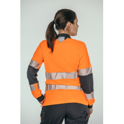 Polo alta visibilidad MUJER KINGSMANN STARLIGHT manga larga 100% Poliéster,... 2
