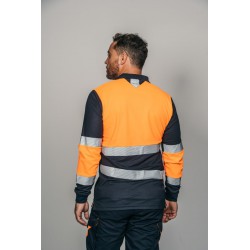 Polo alta visibilidad HOMBRE KINGSMANN STARLIGHT manga larga 65/35, Azul... 2