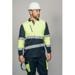 Polo alta visibilidad HOMBRE KINGSMANN STARLIGHT manga larga 65/35, Azul... 3